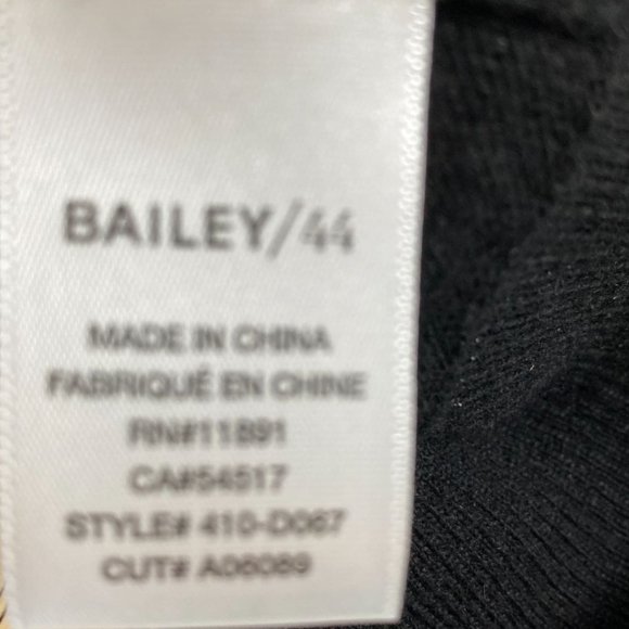 Bailey 44 Black Embellished Knit Sweater M Wool/Cashmere Blend Party Dinner Rave - Picture 5 of 11